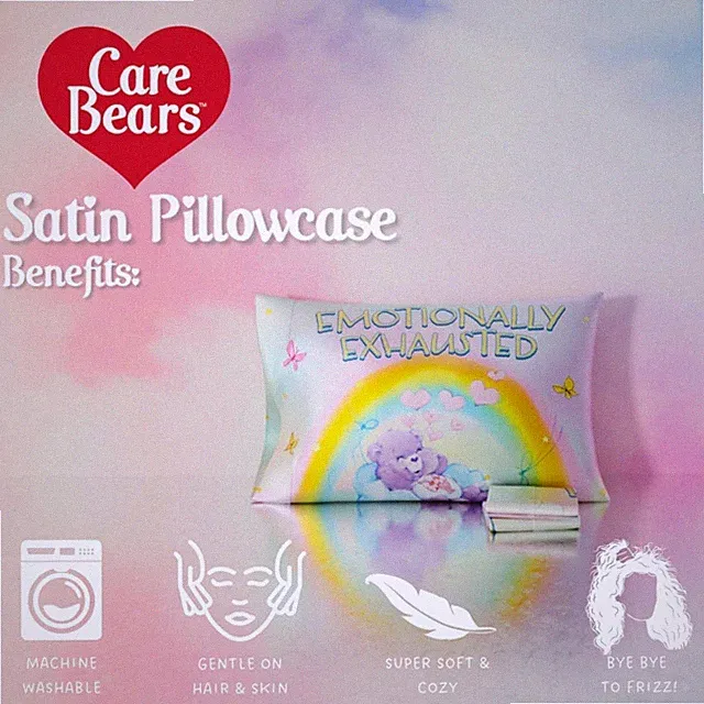 Care Bears Satin Pillowcase 20x30 - Officially Licensed