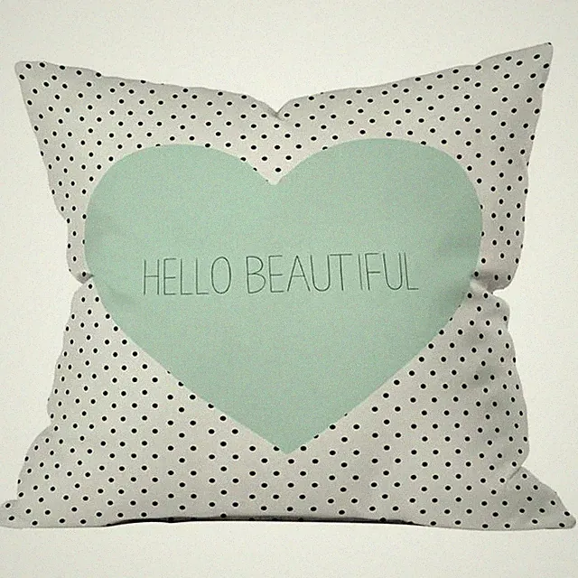 Deny Designs 165585 Allyson Johnson Hello Beautiful Heart Urban Pillow Shams