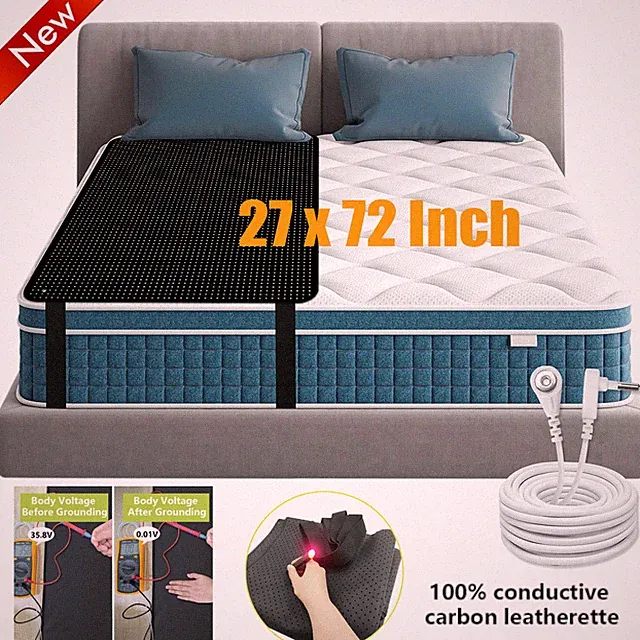 Grounding Mat For Improve Sleep Pad For Bed Earthing Grounding Mattress Cover US