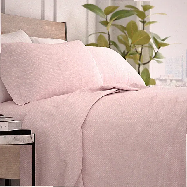 Kaycie Gray Fashion 4 Piece Ultra Soft Delicate Hearts Bed Sheet Set