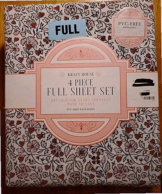 Kraft House Valentine's Day 4pc Full Sheet Set Red Hearts ❤️ Floral