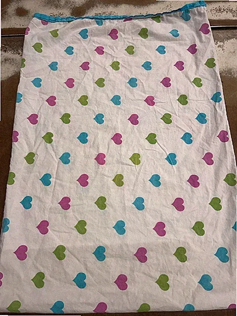 Multicolor Heart Pattern Pillowcase White Pink Blue Green Rectangular