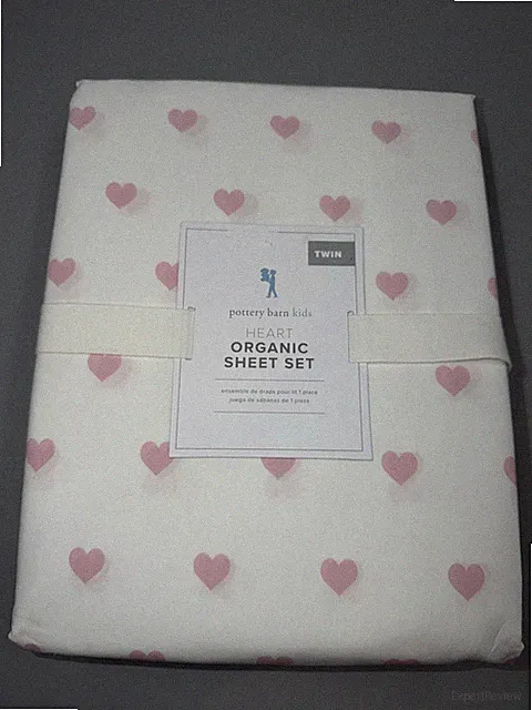 Pottery Barn - Heart -Organic Cotton Sheet Set -Twin-New