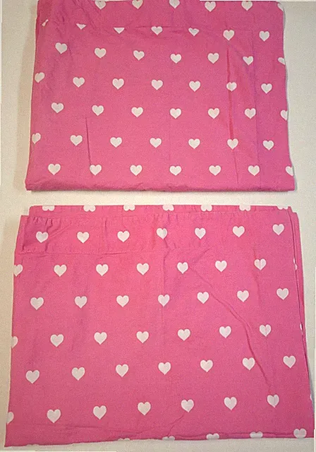 Pottery Barn Kids Hearts 2 Shams Pink Standard Pair